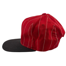 Load image into Gallery viewer, Vintage STARTER St. Louis Cardinals Pinstripe Snapback Hat 90s Red Black
