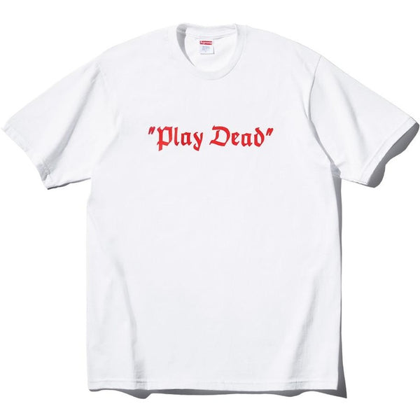 New Supreme Play Dead Tee White Sz L
