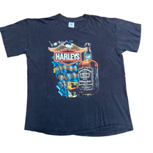 Load image into Gallery viewer, Vintage HOLOUBEK Harley Davidson and Good Whiskey Get Better With Age 1987 T Shirt 80s Black L
