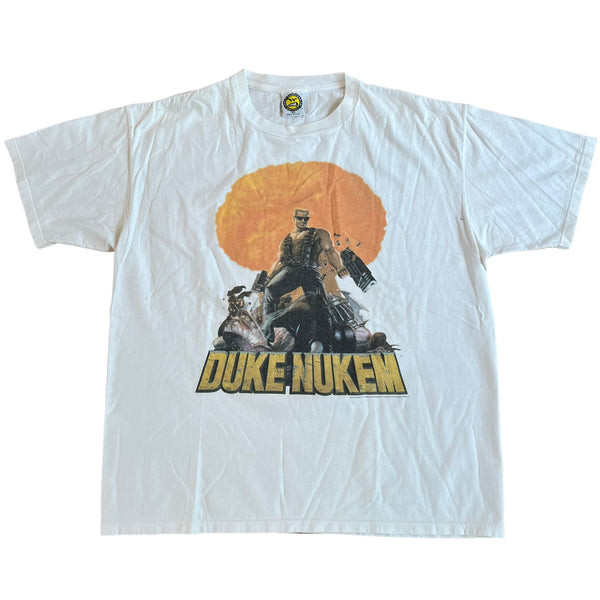 Vintage BALZOUT Duke Nukem Hail To The King Baby 1996 T Shirt 90s White XL