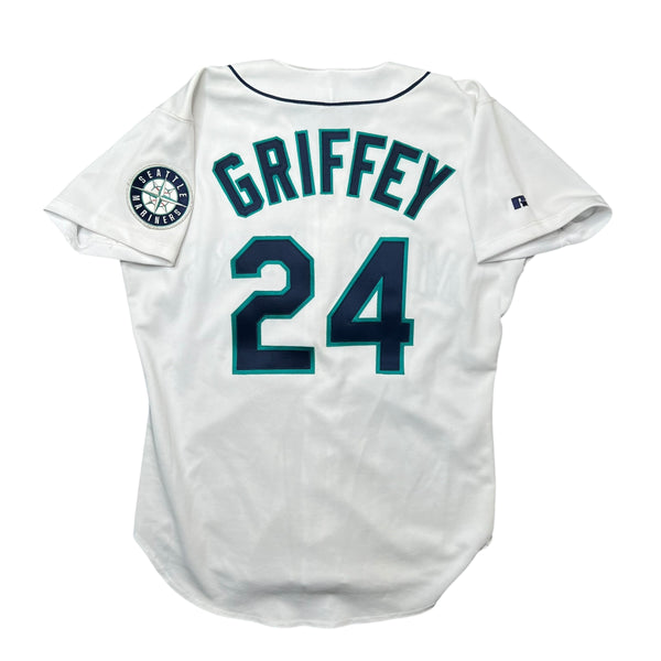 Vintage RUSSELL ATHLETIC Ken Griffey Jr. Seattle Mariners Authentic Diamond Collection Baseball Jersey 90s White NWT 44