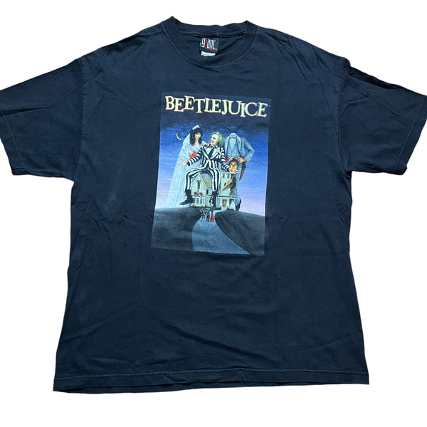 Vintage GIANT Beetlejuice Film Promo T Shirt 90s Black