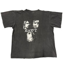 Load image into Gallery viewer, Vintage Kurt Cobain Memorial Photo T Shirt 90s Nirvana Black
