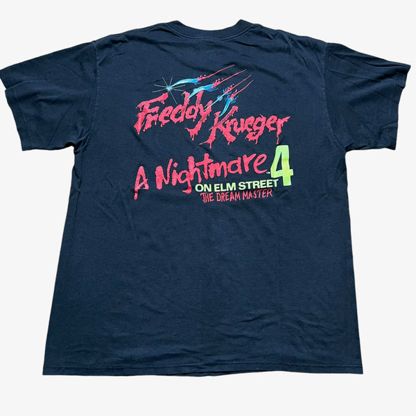 Vintage Freddy Krueger Nightmare on Elm Street 4: The Dream Master Film Promo T Shirt 80s Black