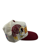 Load image into Gallery viewer, Vintage SPORTS SPECIALTIES Washington Redskins Laser Shadow Autographed Snapback Hat 90s White Burgundy
