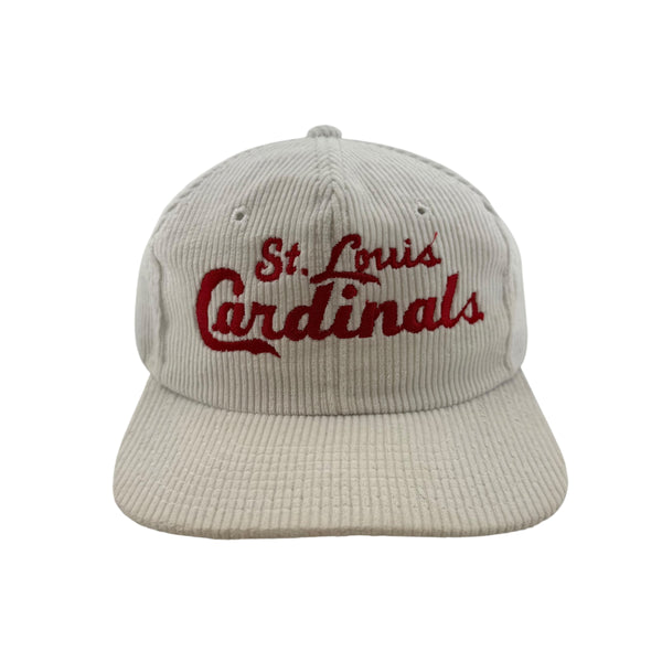 Vintage TWINS St Louis Cardinals Corduroy Snapback Hat 90s White