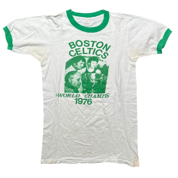 Vintage 1976 Boston Celtics World Champs Ringer T Shirt Small