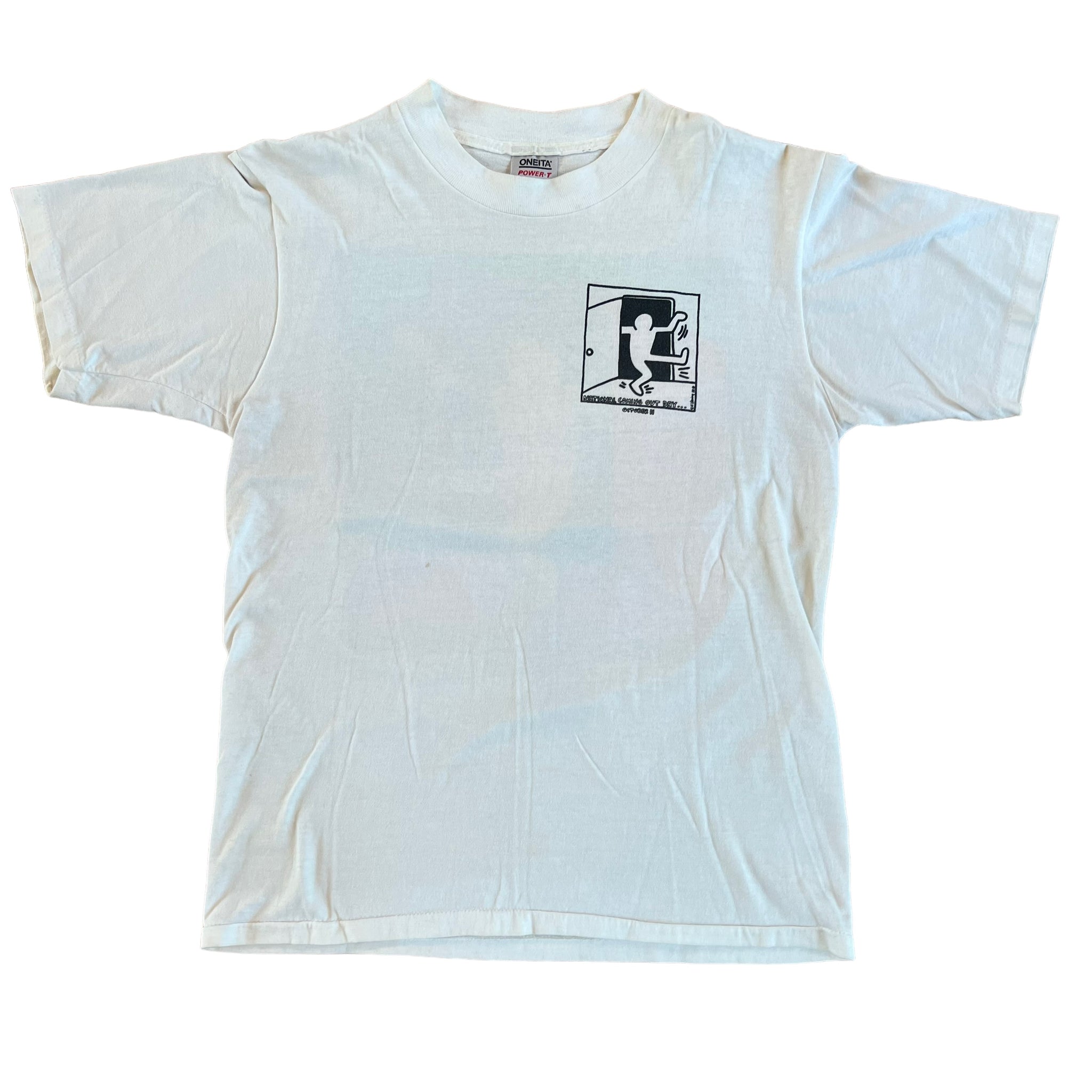 Vintage ONEITA Keith Haring 1998 National Coming Out Day Graphic 