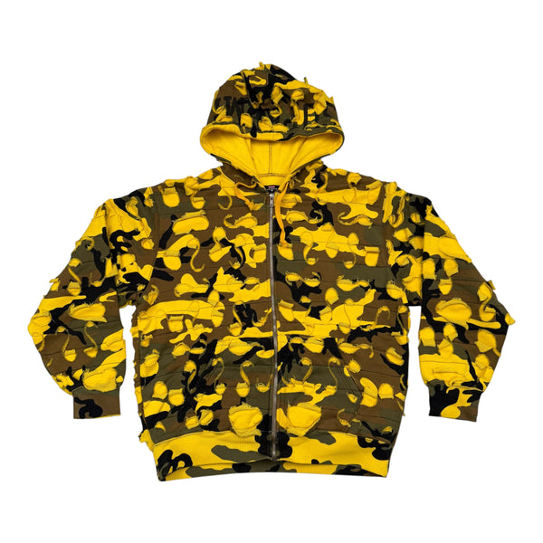 New Supreme Griffin Zip Up
Hooded Sweatshirt Yellow Camo Size Large