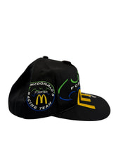 Load image into Gallery viewer, Vintage AJD Batman Forever McDonald's Bill Elliott NASCAR Racing Big Logo Snapback Hat 90s Black NWT
