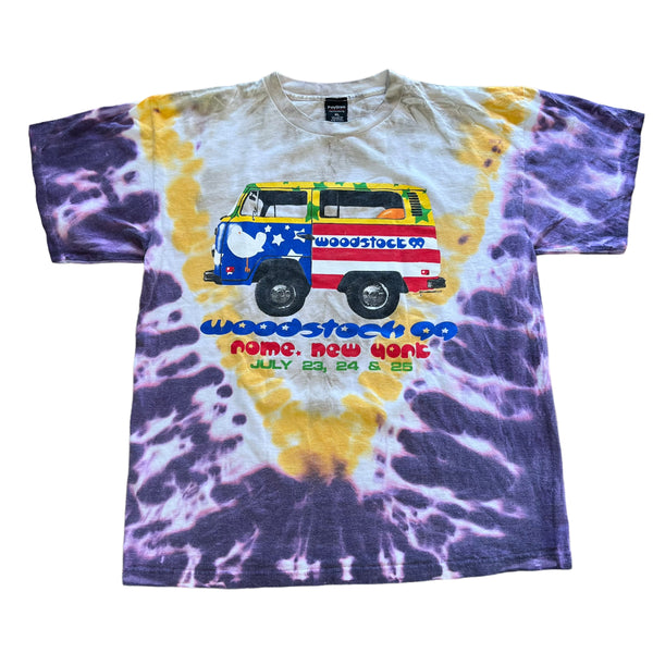 Vintage Polygram Woodstock 99 Tie Dye VW Bus Logo Shirt XL