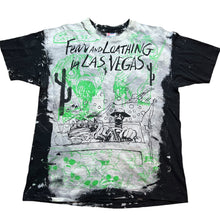 Load image into Gallery viewer, Vintage HANES Fear and Loathing in Las Vegas Ralph Steadman Mosquitohead All Over Print T Shirt 90s AOP Black XL
