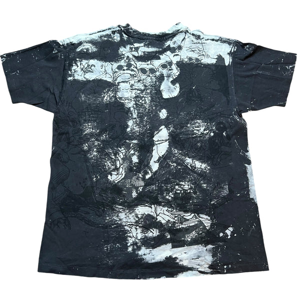 Vintage HANES Fear and Loathing in Las Vegas Ralph Steadman Mosquitohead All Over Print T Shirt 90s AOP Black XL