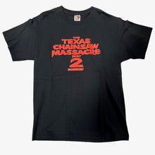 Load image into Gallery viewer, Vintage The Texas Chainsaw Massacre Part 2 Film Promo T Shirt 90s Black L
