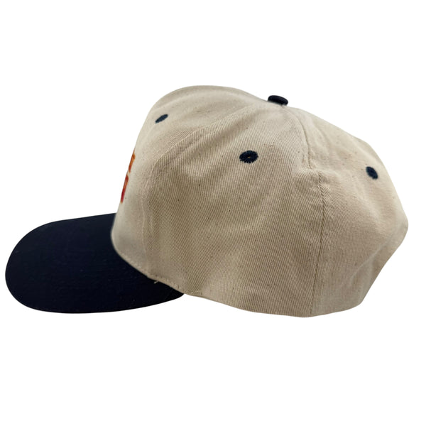 Vintage KC CAPS Elton John Snapback Hat 90s Beige Black