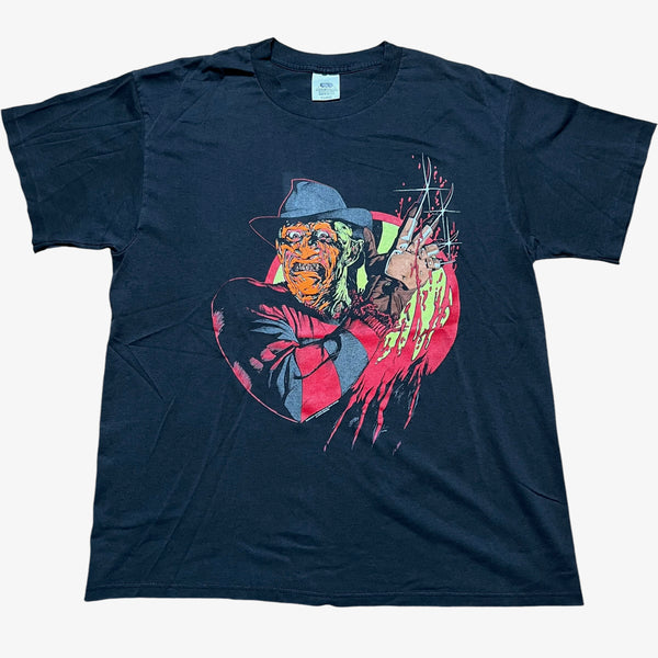 Vintage Freddy Krueger Nightmare on Elm Street 4: The Dream Master Film Promo T Shirt 80s Black