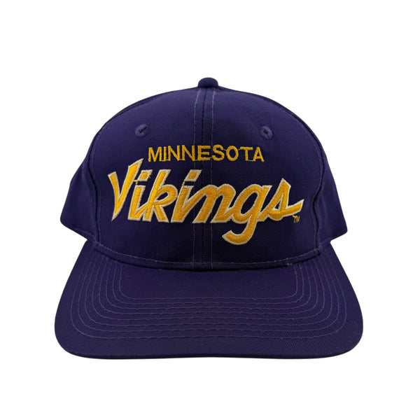 Vintage Sports Specialties Minnesota Vikings Script Purple 90s Snapback Hat