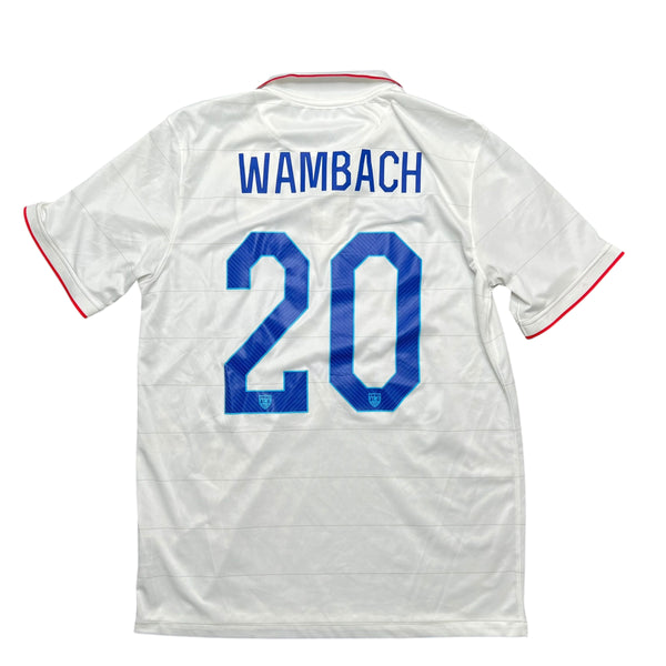 Vintage NIKE Abby Wambach Team USA 2014 World Cup Soccer Jersey 2000s White Women's L