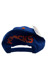 Load image into Gallery viewer, Vintage AJD New York Knicks Big Logo Wraparound Snapback Hat 90s Blue Orange NWT

