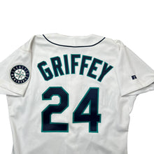 Load image into Gallery viewer, Vintage RUSSELL ATHLETIC Ken Griffey Jr. Seattle Mariners Authentic Diamond Collection Baseball Jersey 90s White NWT 44
