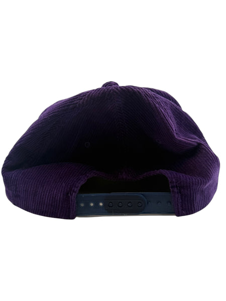 Vintage YOUNGAN Los Angeles Lakers Corduroy Snapback Hat 80s Purple