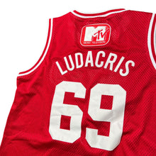 Load image into Gallery viewer, Vintage HEADGEAR CLASSICS Ludacris #69 Stripes MTV Rock N' Jock Basketball Jersey 2000s Red L
