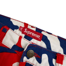 Load image into Gallery viewer, New Supreme Double Knee Denim Utility Pant Red Camo Size 32

