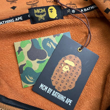 Load image into Gallery viewer, New BAPE x MCM Camo Full Zip Hoodie Cognac Sz XL
