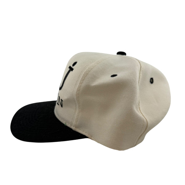Vintage YOUNGAN OJ Simpson Two Tone Snapback Hat 90s White Black