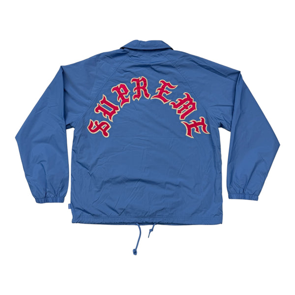 New Supreme Old English Arc Coaches Jacket Blue Size Small