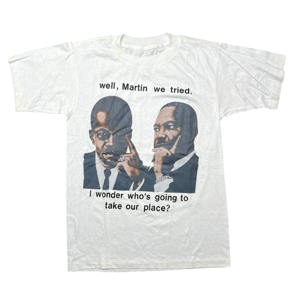 Vintage 80s Malcom X Martin Luther King Jr We Tried T Shirt