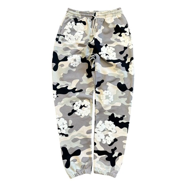 New Denim Tears White Camo Cotton Wreath Sweatpants Size Medium