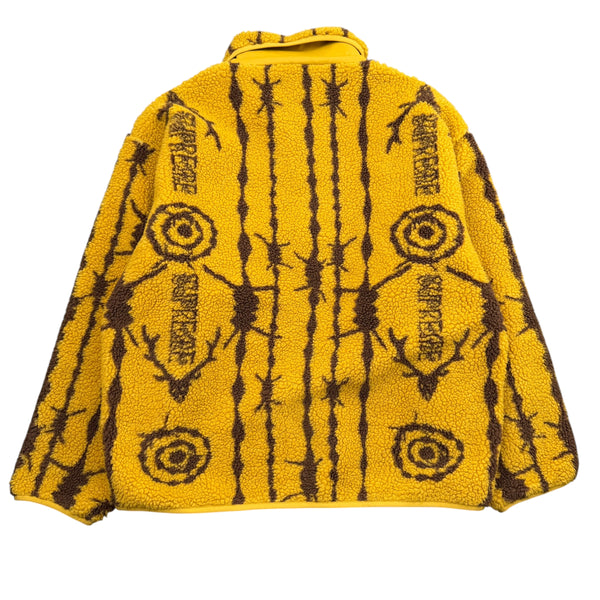 Supreme South2 West8 Sherpa Jacket Yellow Sz Large