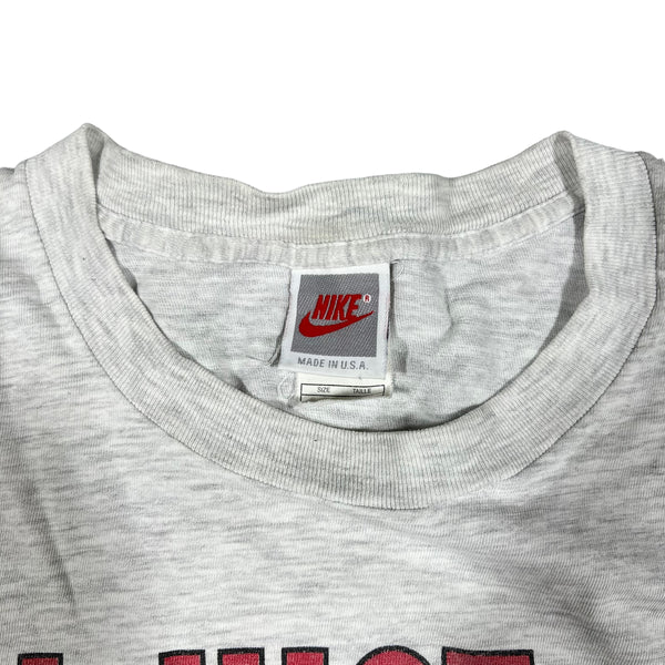 Vintage NIKE Just Do It Porky Pig Looney Tunes 1993 T Shirt 90s Gray L