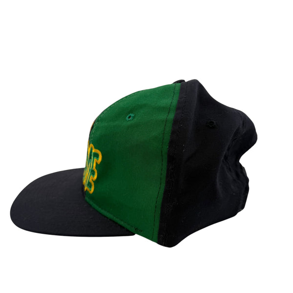 Vintage STARTER University of Notre Dame Fighting Irish The Classic-Tri Power Color Block Snapback Hat 90s Multicolor