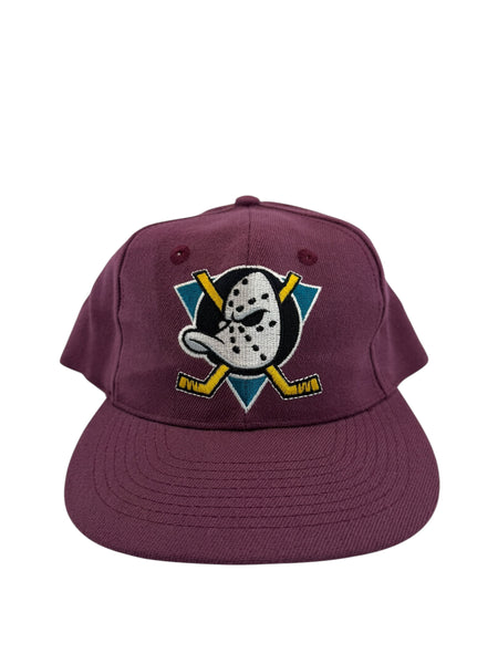 Vintage ANNCO Anaheim Mighty Ducks Snapback Hat 90s Purple