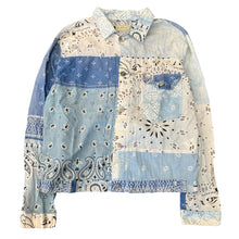 Load image into Gallery viewer, Kapital Patchwork Bandana 1st Jacket Blue Sz 3
