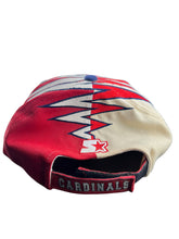 Load image into Gallery viewer, Vintage STARTER St. Louis Cardinals Shockwave Split Snapback Hat 90s White Red
