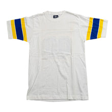 Load image into Gallery viewer, Vintage STUSSY 03 Blue Football Shirt White Sz Small
