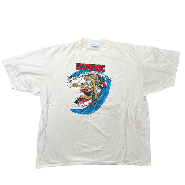 Vintage 1995 GILDAN Surfink Ed Roth Rat Fink T Shirt 2XL