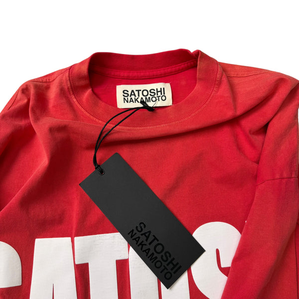 Satoshi Nakamoto Impact Logo Tee Red Sz M