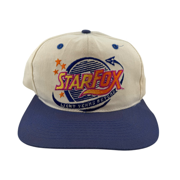 Vintage Nintendo Star Fox Light Years Beyond 90s Snapback Hat Multicolor