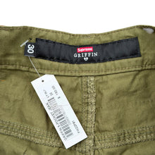 Load image into Gallery viewer, NEW Supreme Griffin 5 Pocket Jean Light Olive Sz 30
