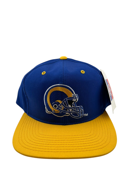 Vintage TEAM NFL St. Louis Rams Snapback Hat 90s Blue Yellow NWT