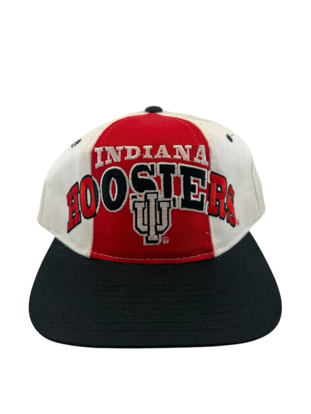 Vintage STARTER Indiana Hoosiers Tri-Power Color Block Snapback Hat 90s Multicolor