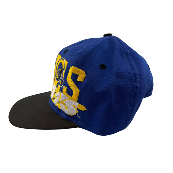 Vintage LOGO 7 St. Louis Rams Snapback Hat 90s Blue Black
