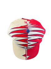 Load image into Gallery viewer, Vintage STARTER St. Louis Cardinals Shockwave Split Snapback Hat 90s White Red

