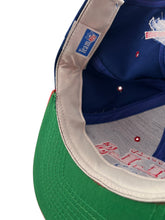 Load image into Gallery viewer, Vintage AMERICAN NEEDLE Buffalo Bills Snapback Hat 90s Blue Red NWT
