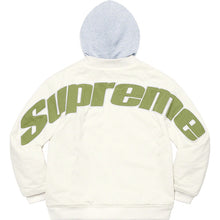 Load image into Gallery viewer, NEW Supreme Hooded Twill Varsity Jacket White Sz XL
