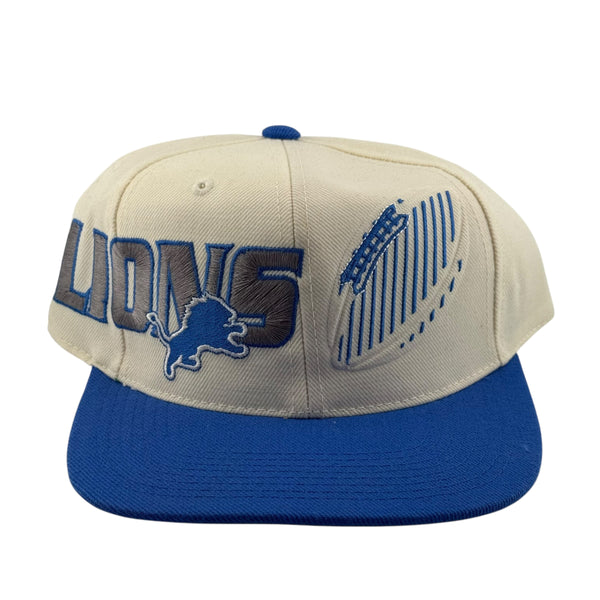 Vintage Sports Specialties Detroit Lions White Two Tone 90s Snapback Hat